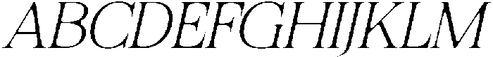 Felgiora Soft Thin Expanded Italic otf (100) Font UPPERCASE