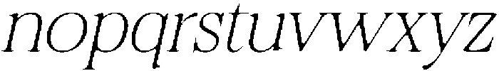 Felgiora Soft Thin Expanded Italic otf (100) Font LOWERCASE