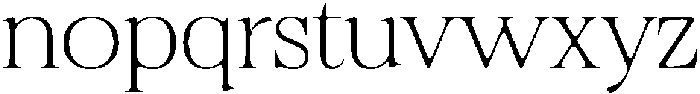 Felgiora Soft Thin ExtraExpanded otf (100) Font LOWERCASE