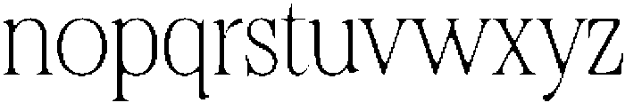 Felgiora Soft Thin SemiCondensed otf (100) Font LOWERCASE