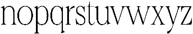 Felgiora Thin Condensed otf (100) Font LOWERCASE
