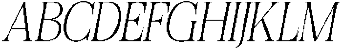 Felgiora Thin Italic Condensed otf (100) Font UPPERCASE