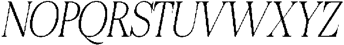 Felgiora Thin Italic Condensed otf (100) Font UPPERCASE