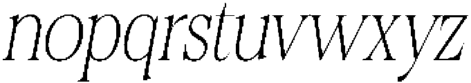 Felgiora Thin Italic Condensed otf (100) Font LOWERCASE