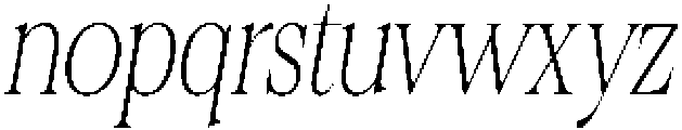 Felgiora Thin Italic Extra Condensed otf (100) Font LOWERCASE
