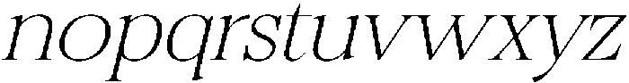 Felgiora Thin Italic Extra Expanded otf (100) Font LOWERCASE