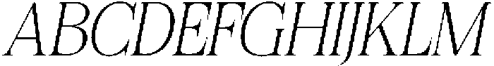 Felgiora Thin Italic Semi Condensed otf (100) Font UPPERCASE