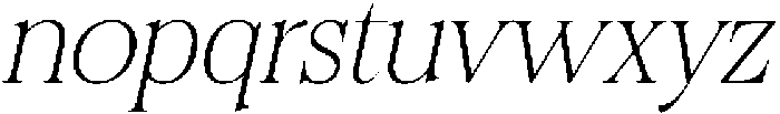 Felgiora Thin Italic Semi Expanded otf (100) Font LOWERCASE