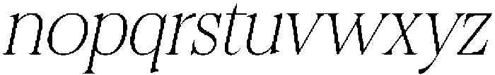 Felgiora Thin Italic otf (100) Font LOWERCASE