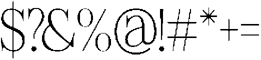 Felgiora Thin Semi Condensed otf (100) Font OTHER CHARS