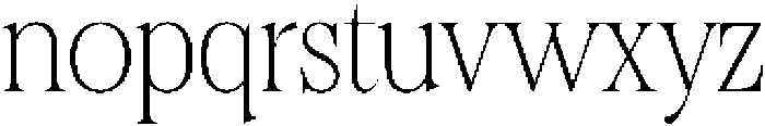 Felgiora Thin Semi Condensed otf (100) Font LOWERCASE