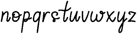 Felicia Regular otf (400) Font LOWERCASE