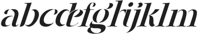 Fellee Stencil Italic Regular otf (400) Font LOWERCASE