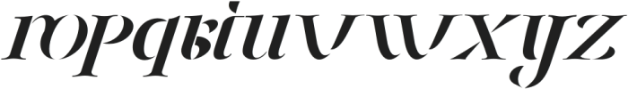 Fellee Stencil Italic Regular otf (400) Font LOWERCASE