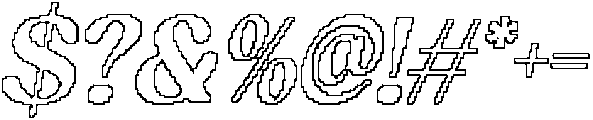 Felonia Pixel Outline otf (400) Font OTHER CHARS