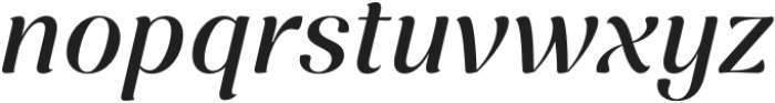 Femero Medium italic otf (500) Font LOWERCASE