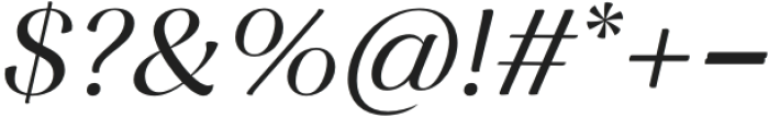 Femero Regular italic otf (400) Font OTHER CHARS