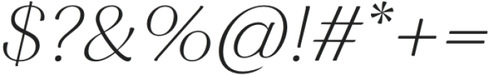 Femero Thin italic otf (100) Font OTHER CHARS