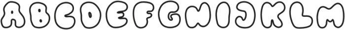 Femme Fierce Outline otf (400) Font LOWERCASE