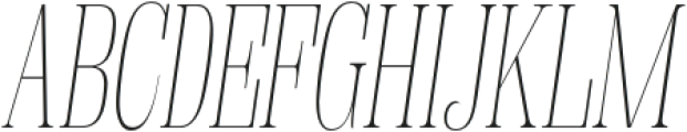 Fenoura Extra Light Condensed Slant otf (200) Font UPPERCASE