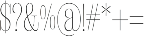 Fenoura Extra Light Condensed otf (200) Font OTHER CHARS