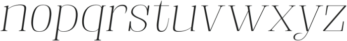 Fenoura Extra Light Expanded Slant otf (200) Font LOWERCASE