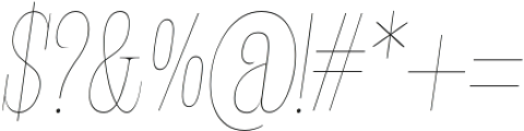 Fenoura Thin Condensed Slant otf (100) Font OTHER CHARS