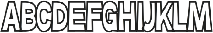 Ferguso Outline Regular otf (400) Font UPPERCASE