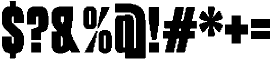 Ferron Condensed otf (400) Font OTHER CHARS