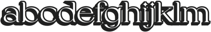 Fezeline Extrude Left otf (400) Font LOWERCASE