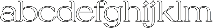 Fezeline Outline otf (400) Font LOWERCASE