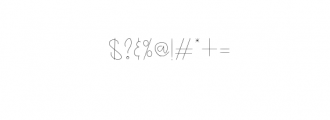 Fevelynn - Line OTF Font OTHER CHARS
