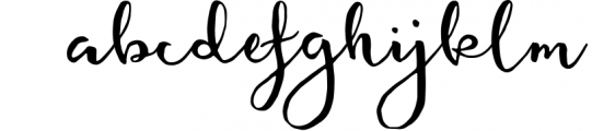 Featherly hand lettered Font LOWERCASE