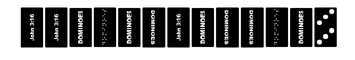 FE-Dominoes Font UPPERCASE
