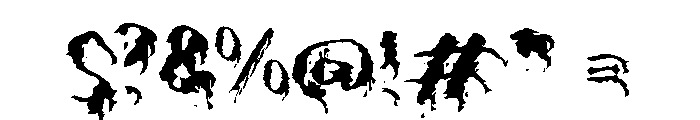 FEAR OF BLOOD Font OTHER CHARS