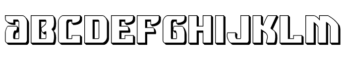 Federal Blue 3D Font LOWERCASE