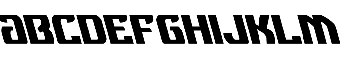 Federal Blue Leftalic Font LOWERCASE