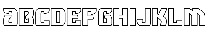 Federal Blue Outline Font LOWERCASE