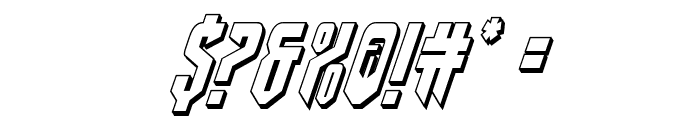 Fedyral II 3D Italic Font OTHER CHARS