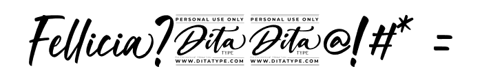 Fellicia Personal Use Font OTHER CHARS
