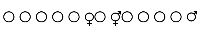 Female-and-Male-Symbols Font UPPERCASE