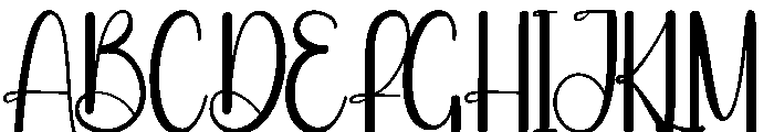 Feminine Font UPPERCASE