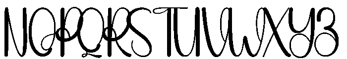 Feminine Font UPPERCASE