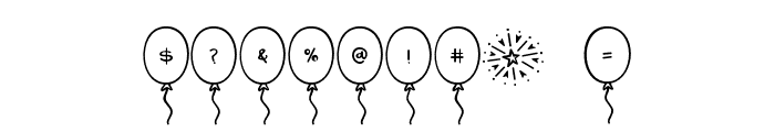 Festive*Balloons Regular Font OTHER CHARS