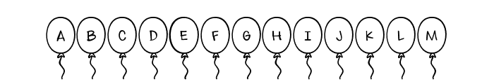 Festive*Balloons Regular Font UPPERCASE