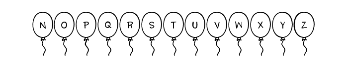 Festive*Balloons Regular Font UPPERCASE