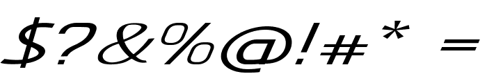 Feldspar-ExtraexpandedItalic Font OTHER CHARS