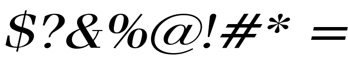 Feline Wide Italic Font OTHER CHARS