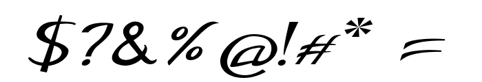 Ferris-ExpandedItalic Font OTHER CHARS