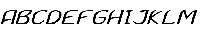 Ferris-ExpandedItalic Font UPPERCASE